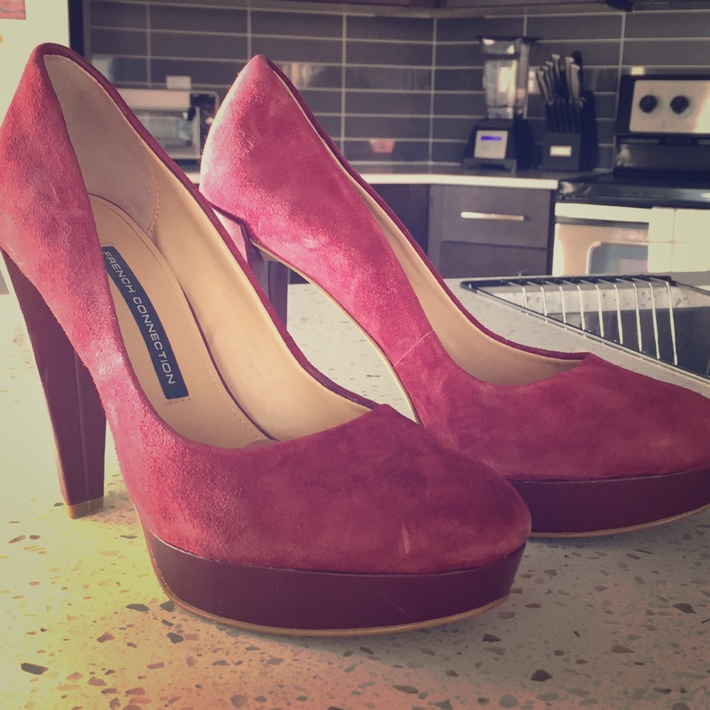 French Connection Namibia Burgundy Pumps